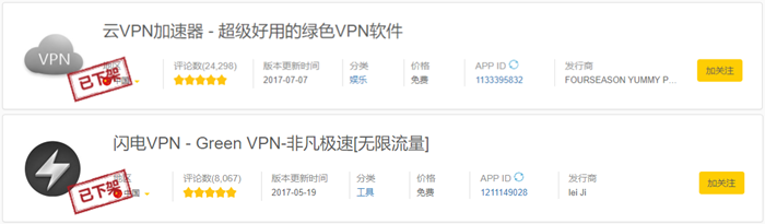 VPN被禁，中国区 App Store 仅剩百余款翻墙软件